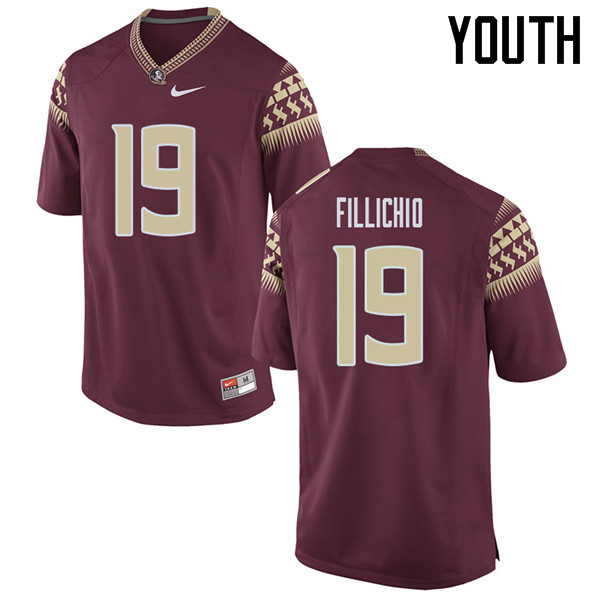 Youth #19 Beau Fillichio Florida State Seminoles College Football Jerseys Sale-Garent